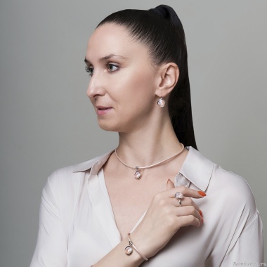 Серьги Fiore Luna, Dusty Pink Delite, A1902.M01 R/S Серьги Fiore Luna, Dusty Pink Delite, A1902.M01 R/S